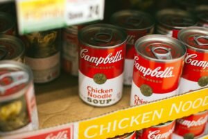 photo of Campell's Chicken Noodle Soup in at a store